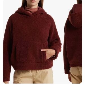 Vince-  cozy faux fur pull over hoodie size small